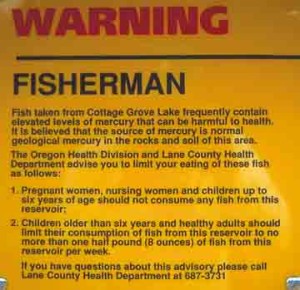 Cottage Grove Sign Warning Contaminated Fish